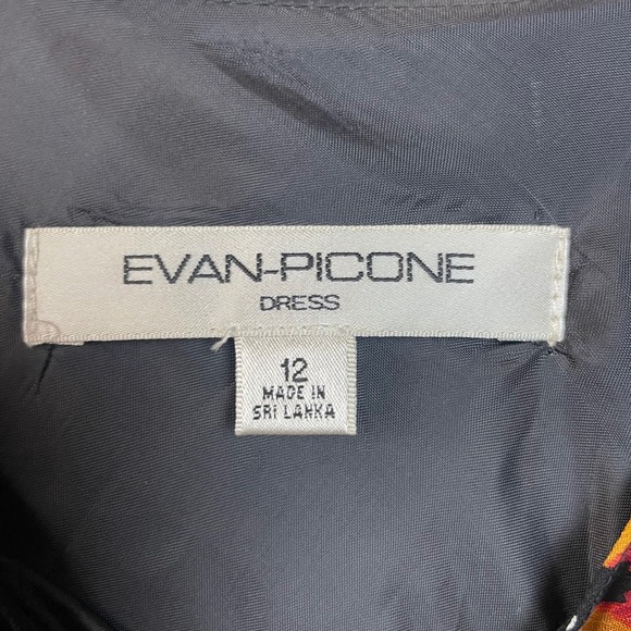 EVAN PICONE Women Dress Size 12 Sleeveless Maxi Abstract Print Multi Color - Picture 3 of 6